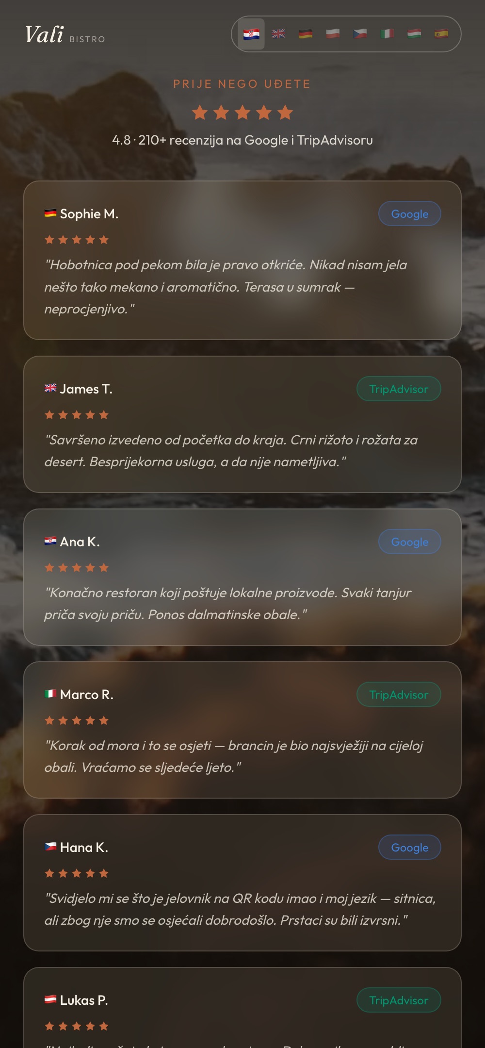 Vali Bistro — Vrata